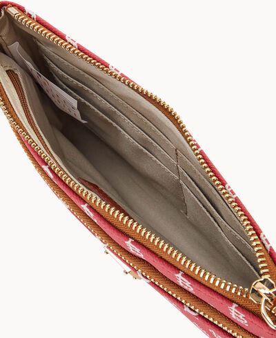 MLB Cardinals Double Zip Wristlet