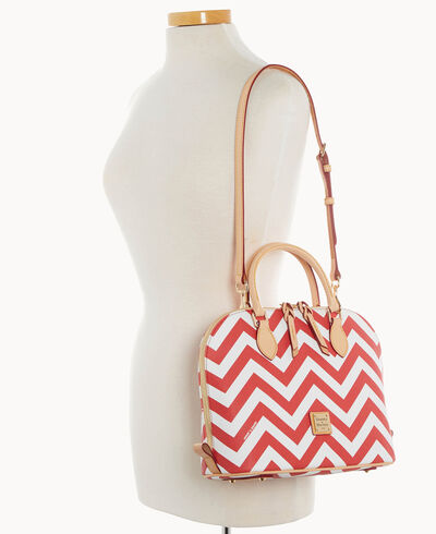 Chevron Zip Zip Satchel