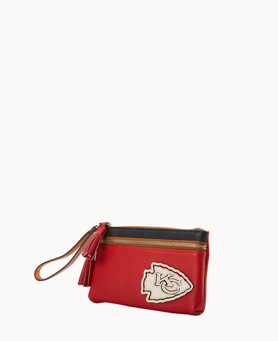 NFL Chiefs Double Zip Wristlet