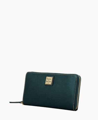 Saffiano Large Zip Around Wristlet Crossbody