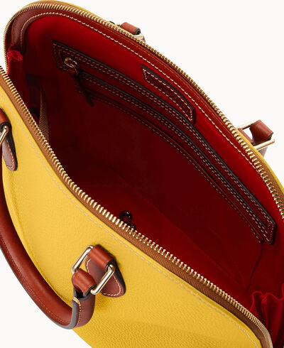 Pebble Grain Domed Satchel