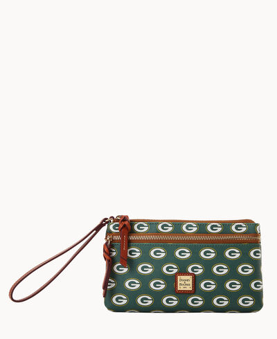 NFL Packers Double Zip Wristlet