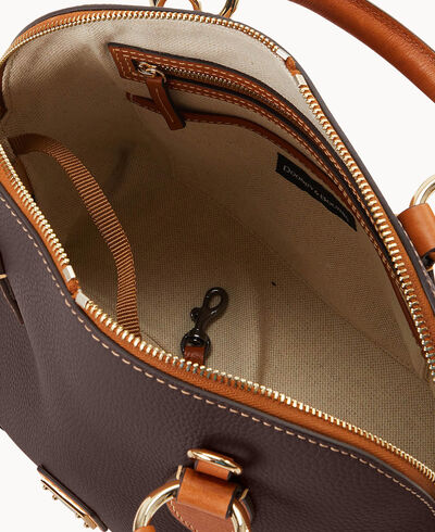 Pebble with Florentine Trim Domed Satchel