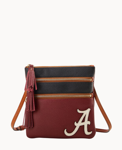 Collegiate University of Alabama Triple Zip Crossbody