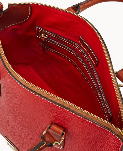 Pebble Grain Domed Satchel