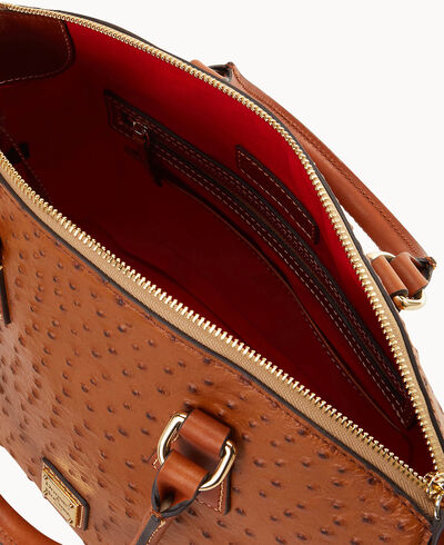 Ostrich Domed Satchel