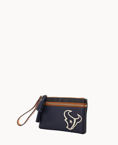 NFL Texans Double Zip Wristlet