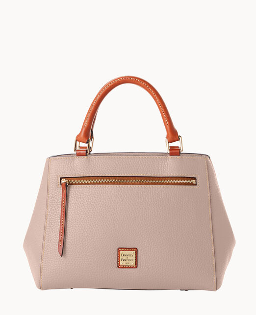 Pebble Grain Small Zip Satchel