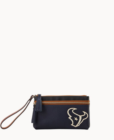 NFL Texans Double Zip Wristlet