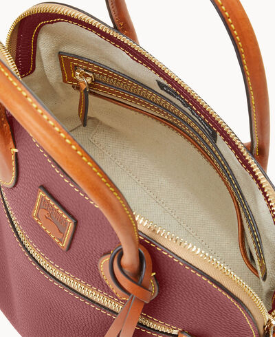 Pebble Grain Domed Satchel