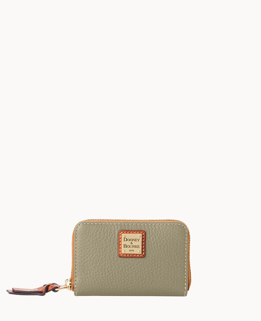 Pebble Grain Large Zip Around Credit Card Case