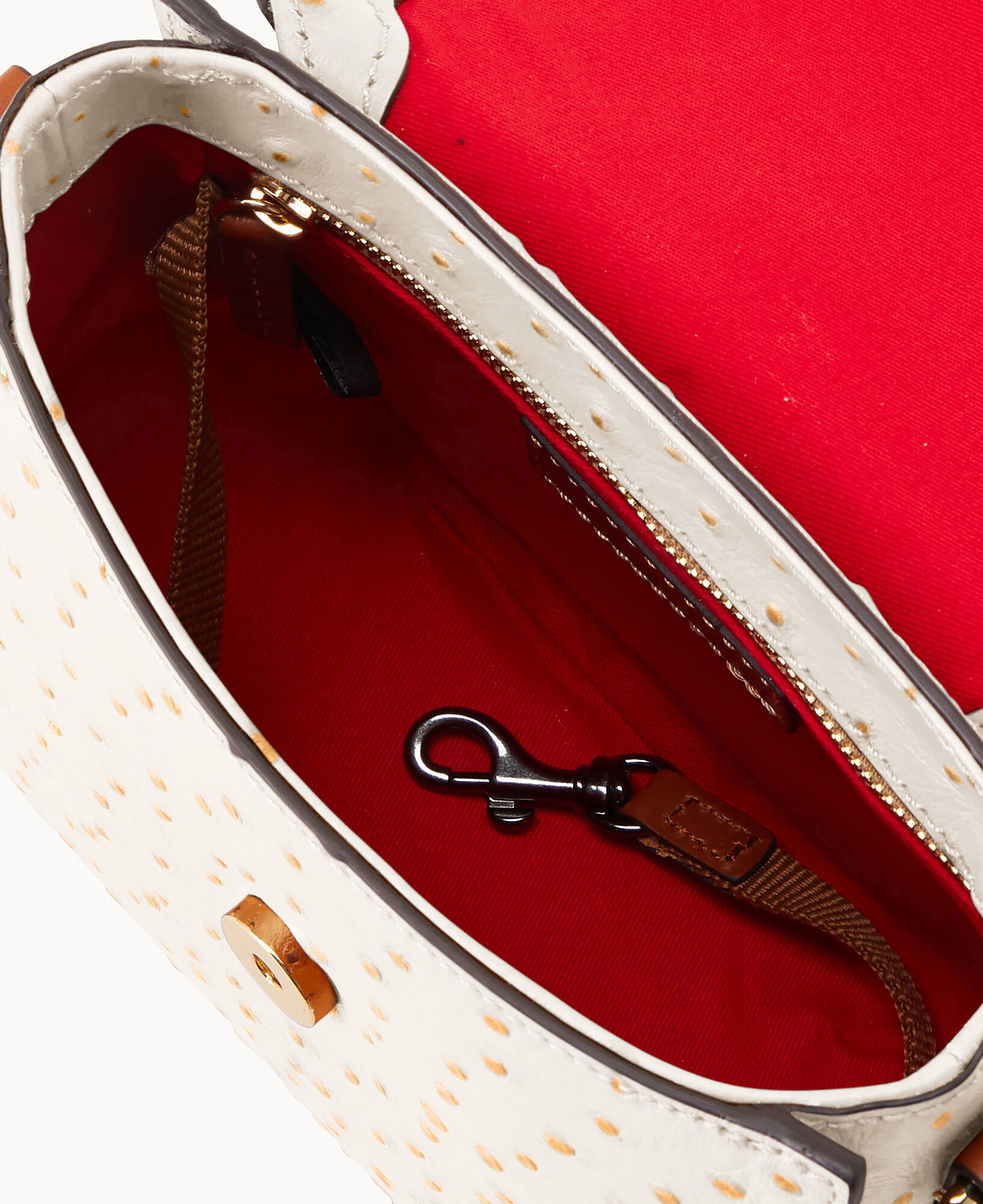 Dooney & Bourke Ostrich Saddle Bag