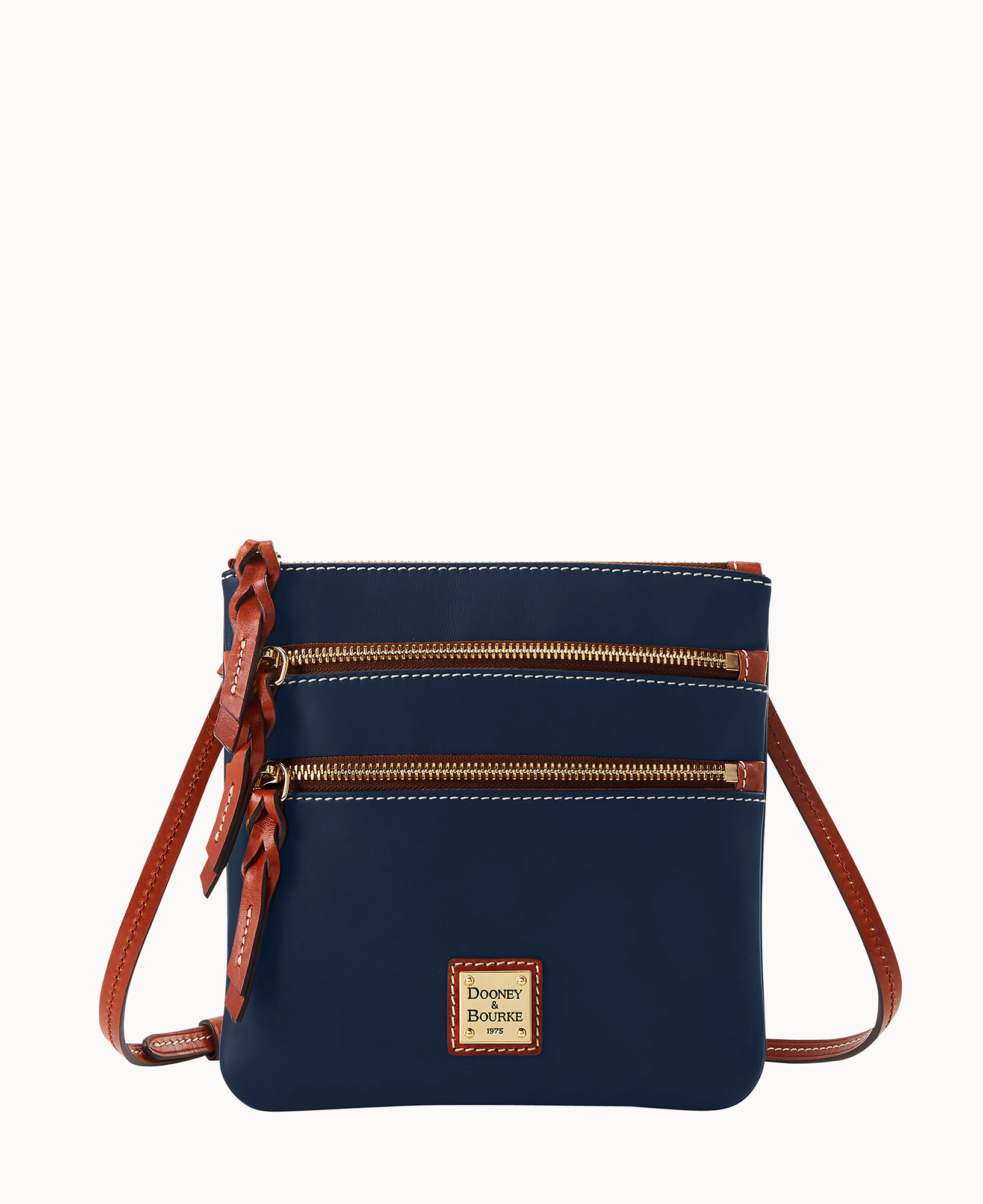 BRAND NEW with tags Authentic Dooney & Bourke triple offers zip crossbody.