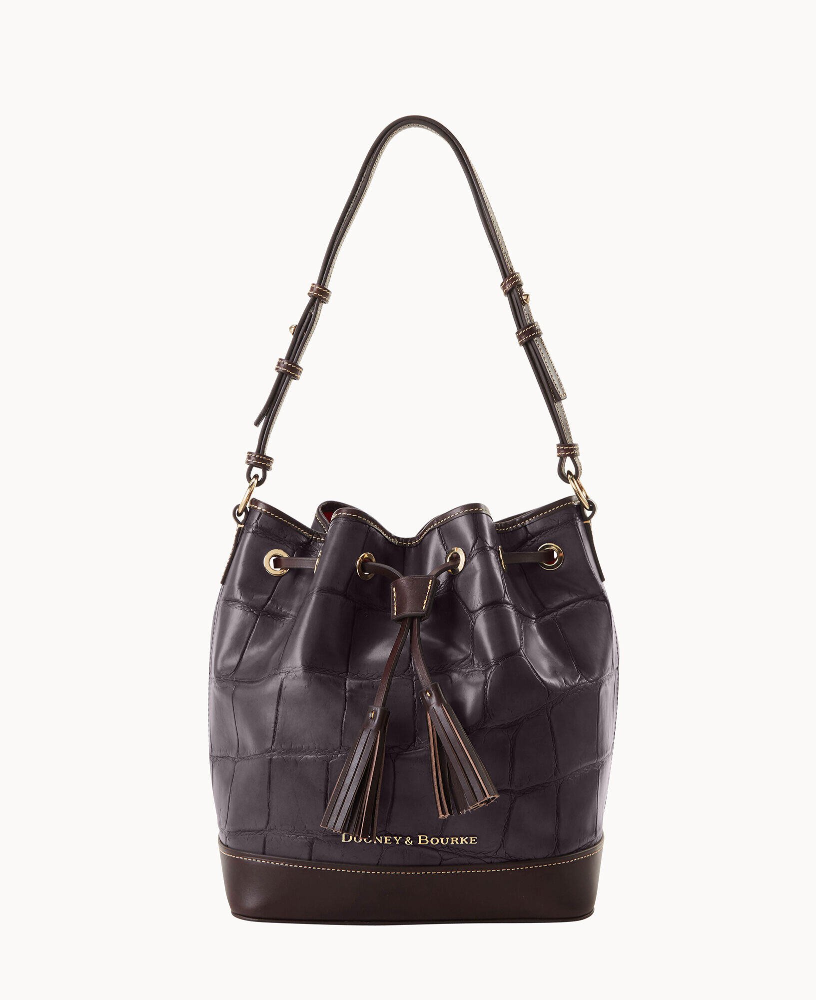 Dooney & Bourke Croco Small Drawstring Crossbody 