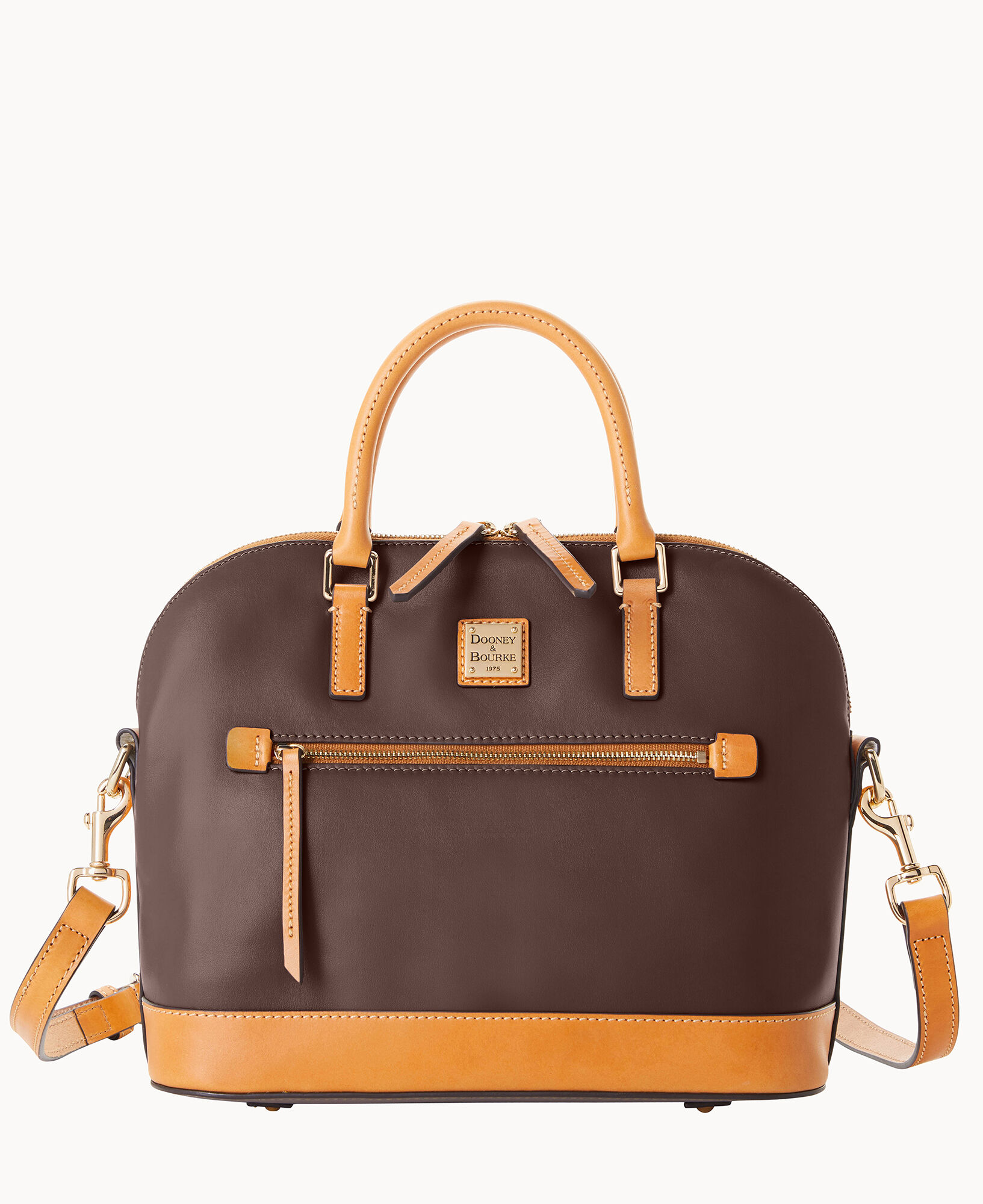 Dooney & Bourke Saffiano Domed Zip Satchel