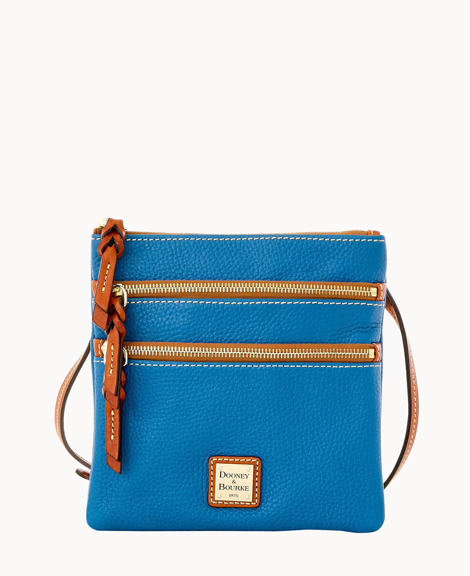 Dooney Bourke Pebble Grain North South Triple Zip