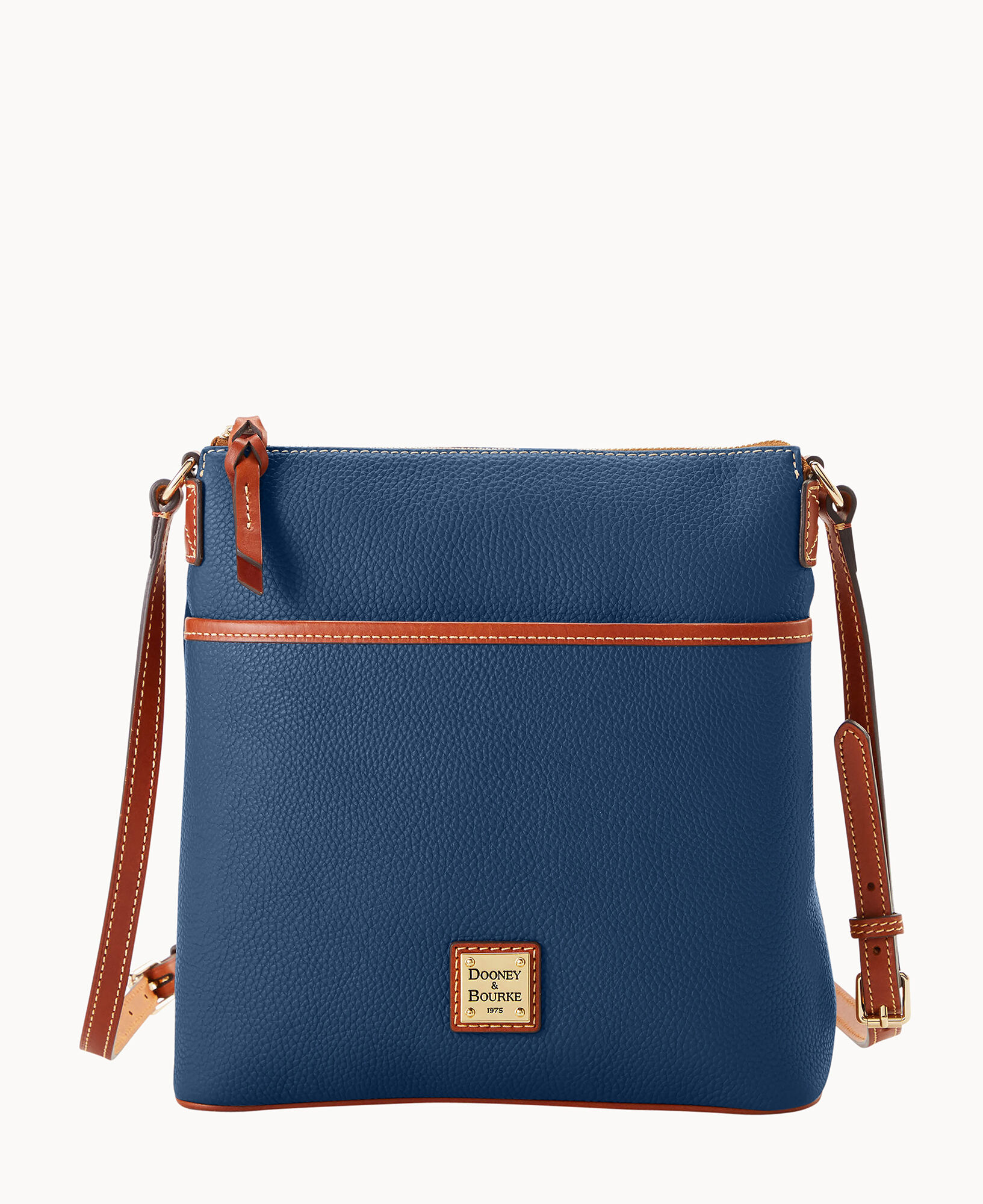 Dooney & Bourke Pebble Grain Leather Carrier newest Crossbody Bag in Royal Blue