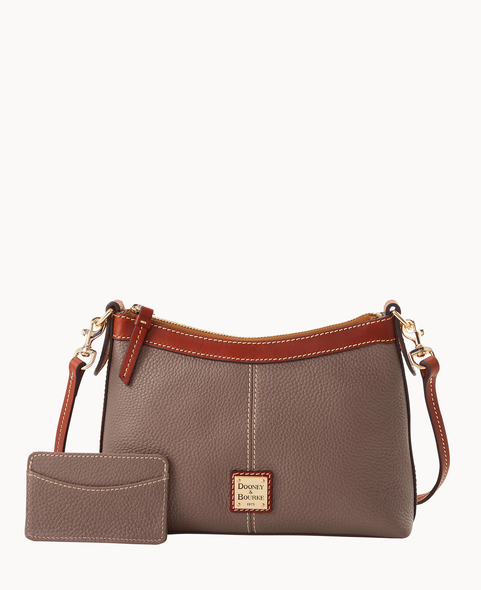 Dooney & Bourke Handbag, Pebble Grain Saddle Bag Crossbody - Black: Handbags