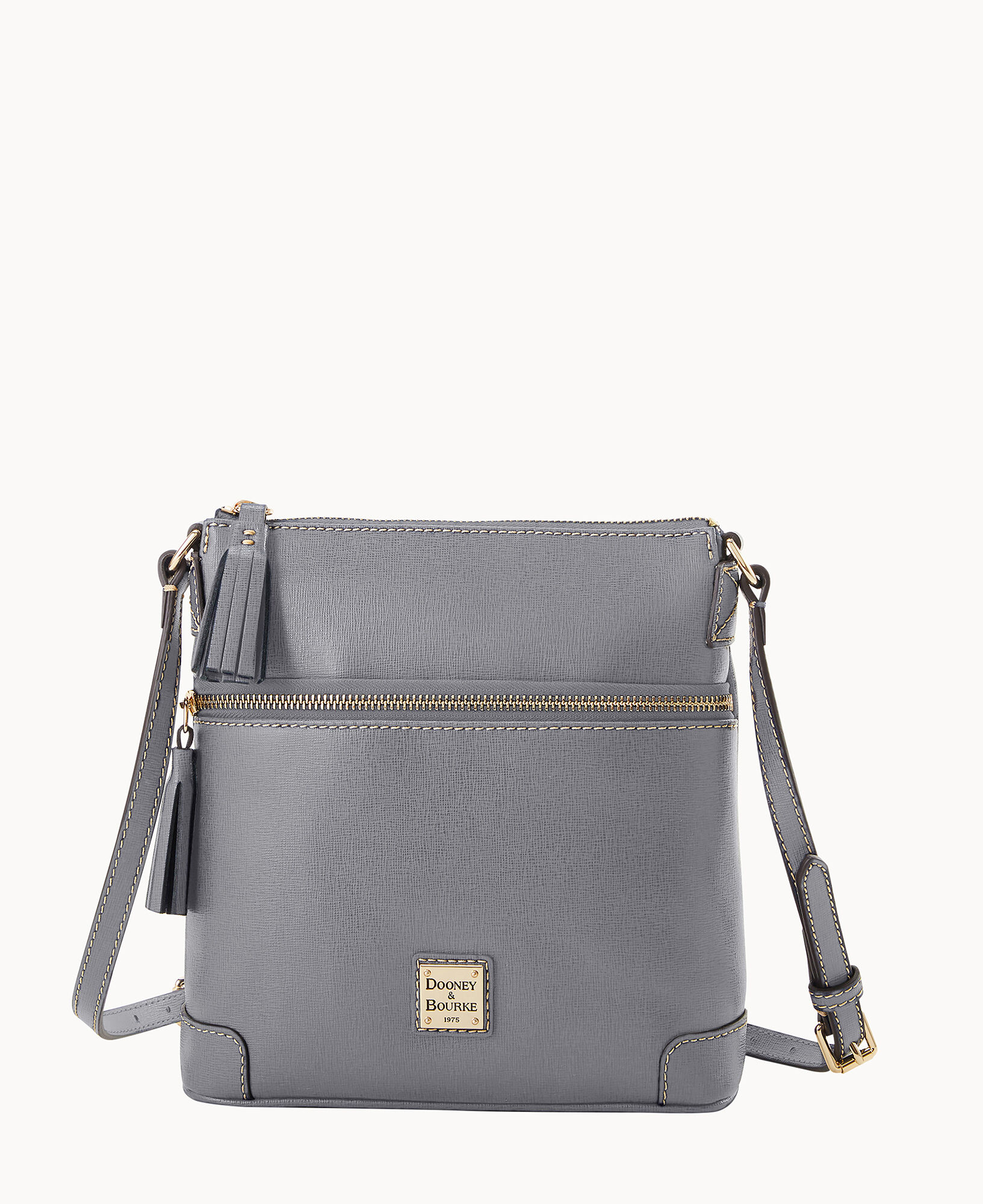 Dooney & Bourke gray saffiano leather sold crossbody