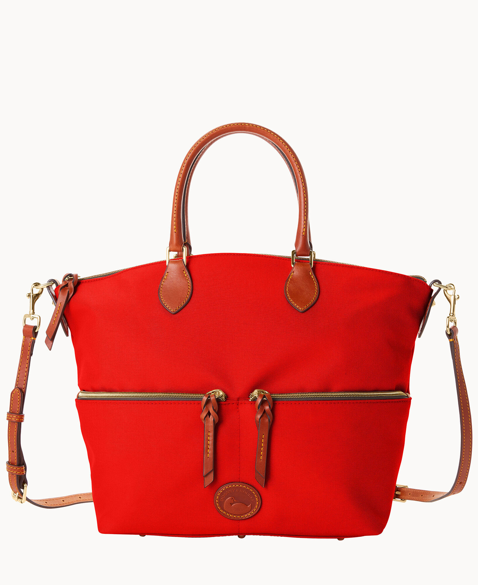 Dooney & shops Bourke Red Nylon double pocket Crossbody