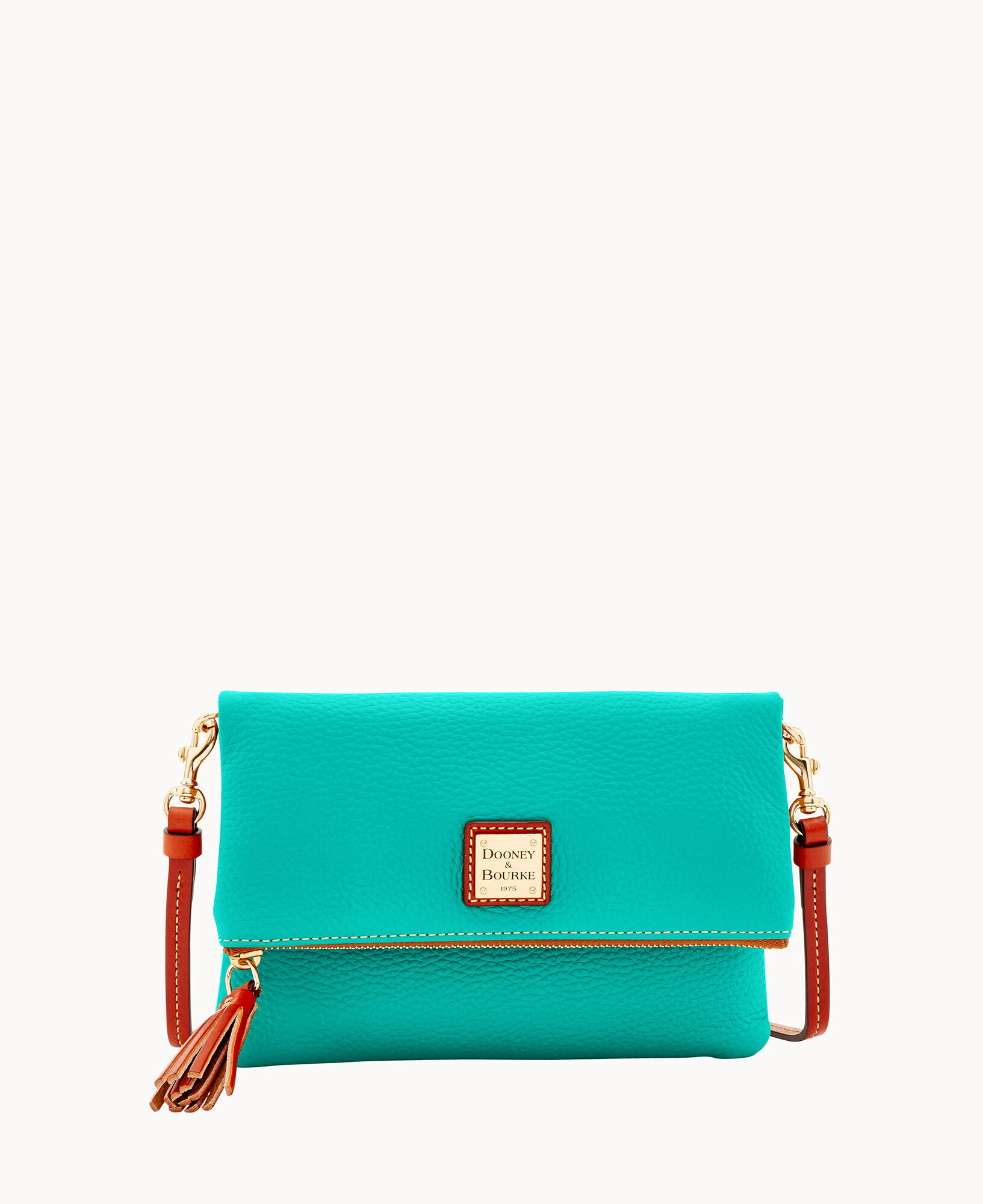 Pebble grain foldover hot sale zip crossbody