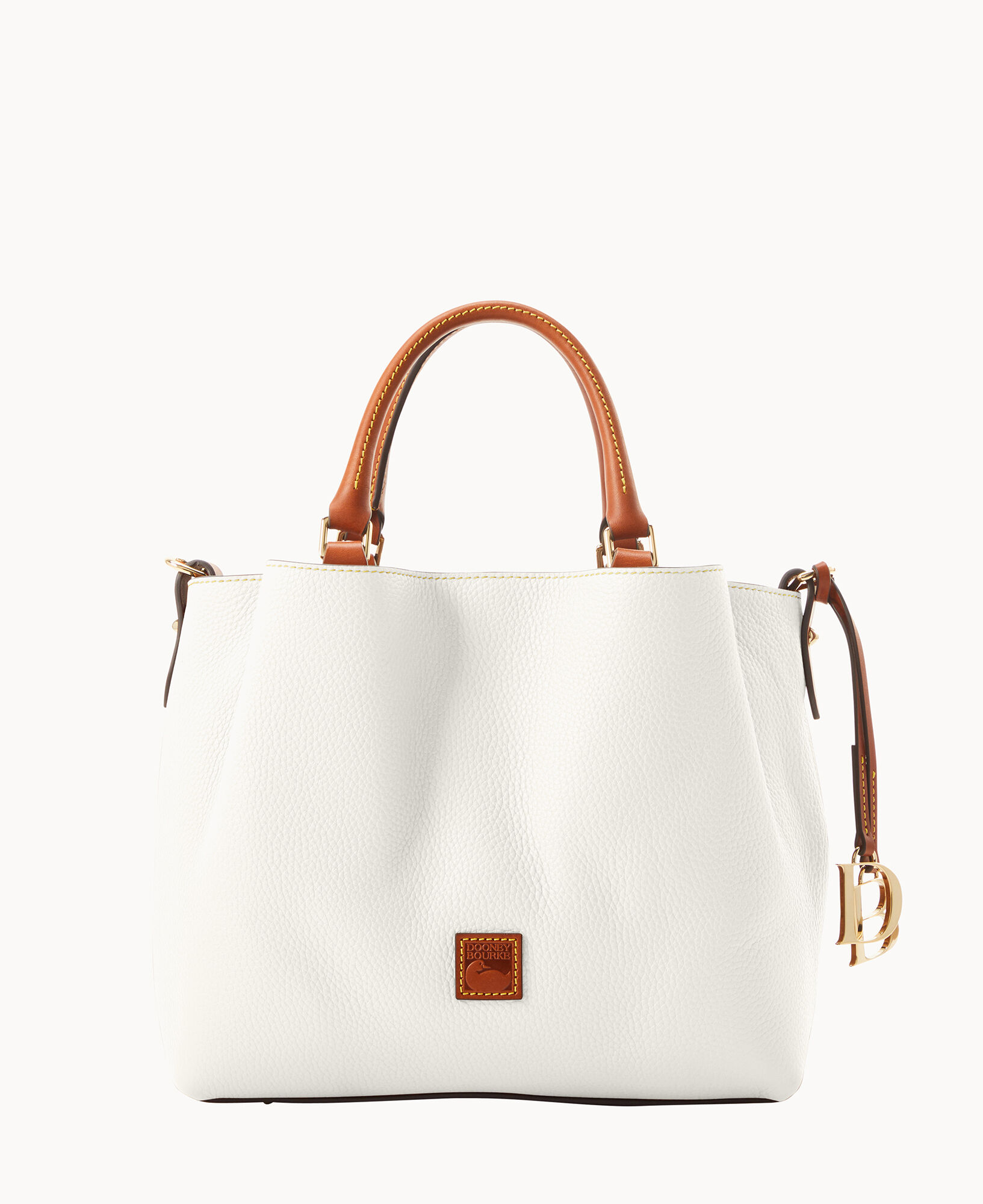 New $198 Dooney & Bourke White Pebble Grain Leather shops Handbag