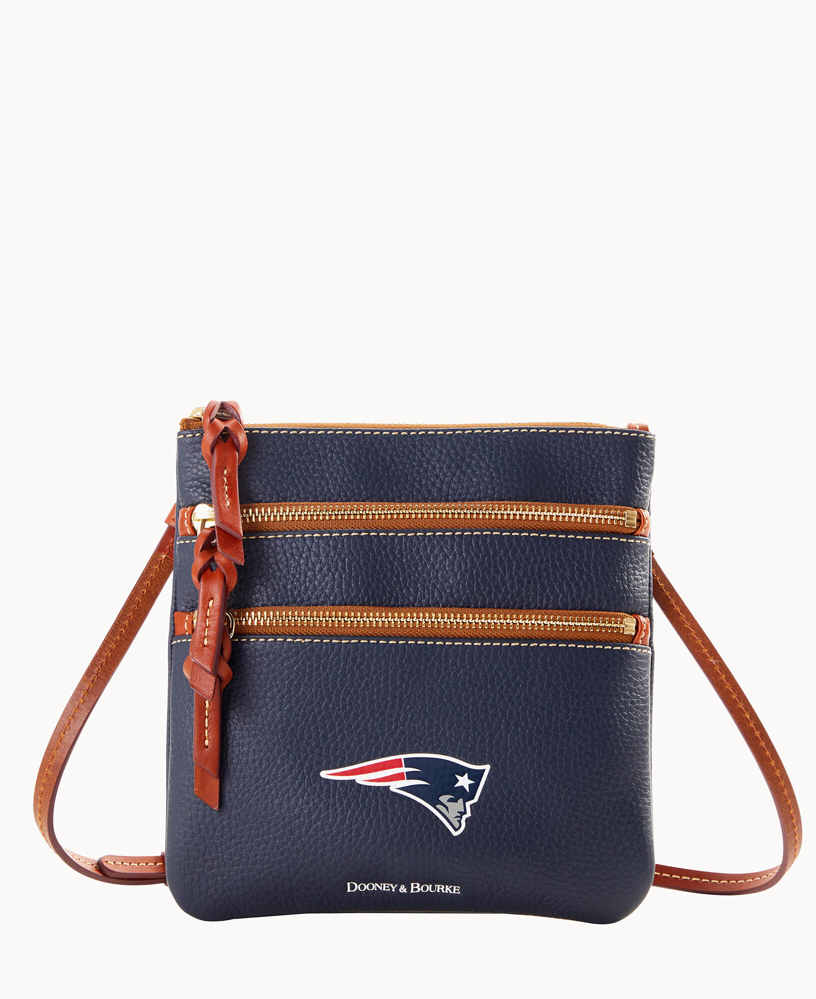 Retailer NWT Dooney and Bourke NFL Patriots Double Zip Crossbody