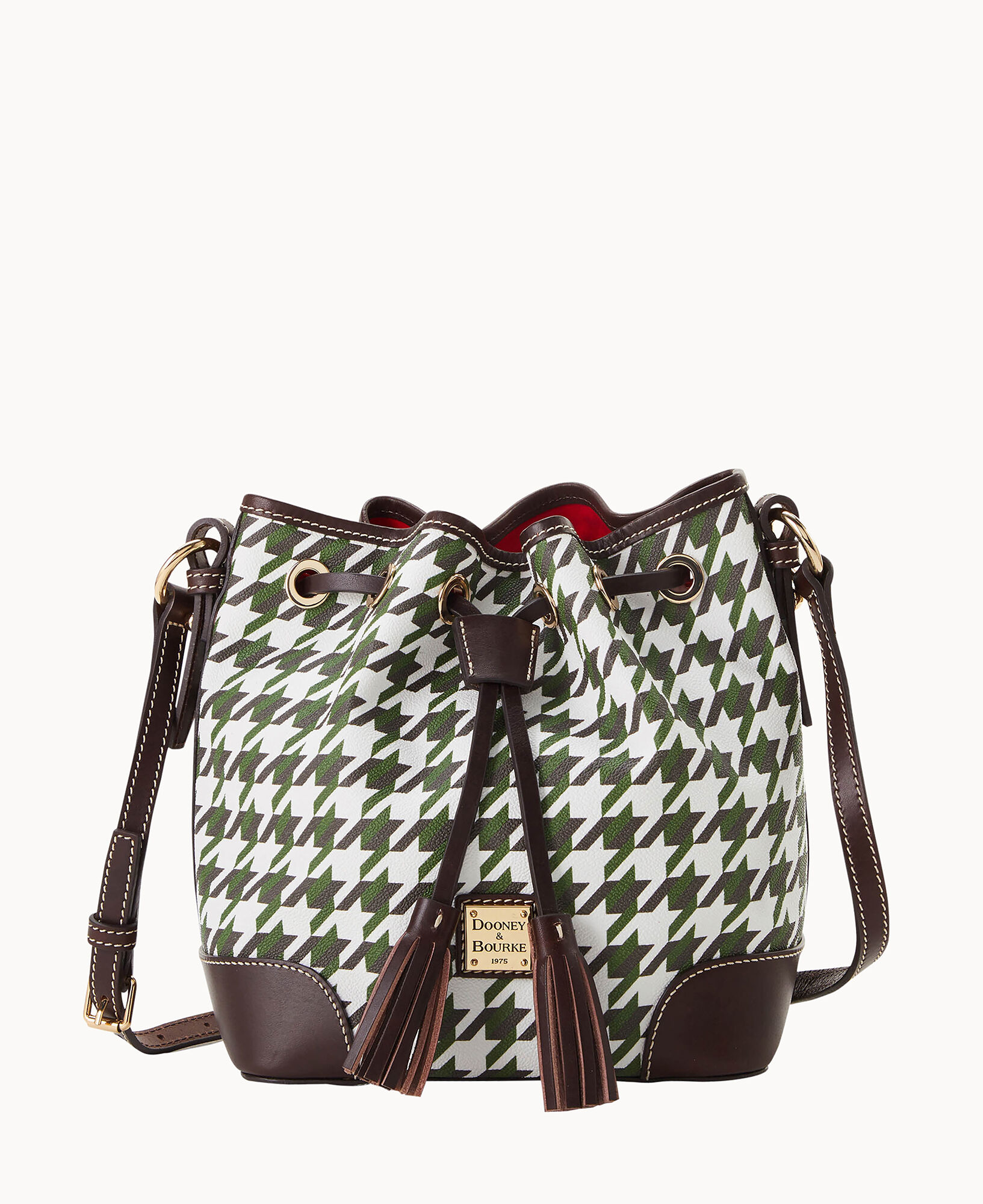 Dooney Bourke Houndstooth Crossbody Drawstring