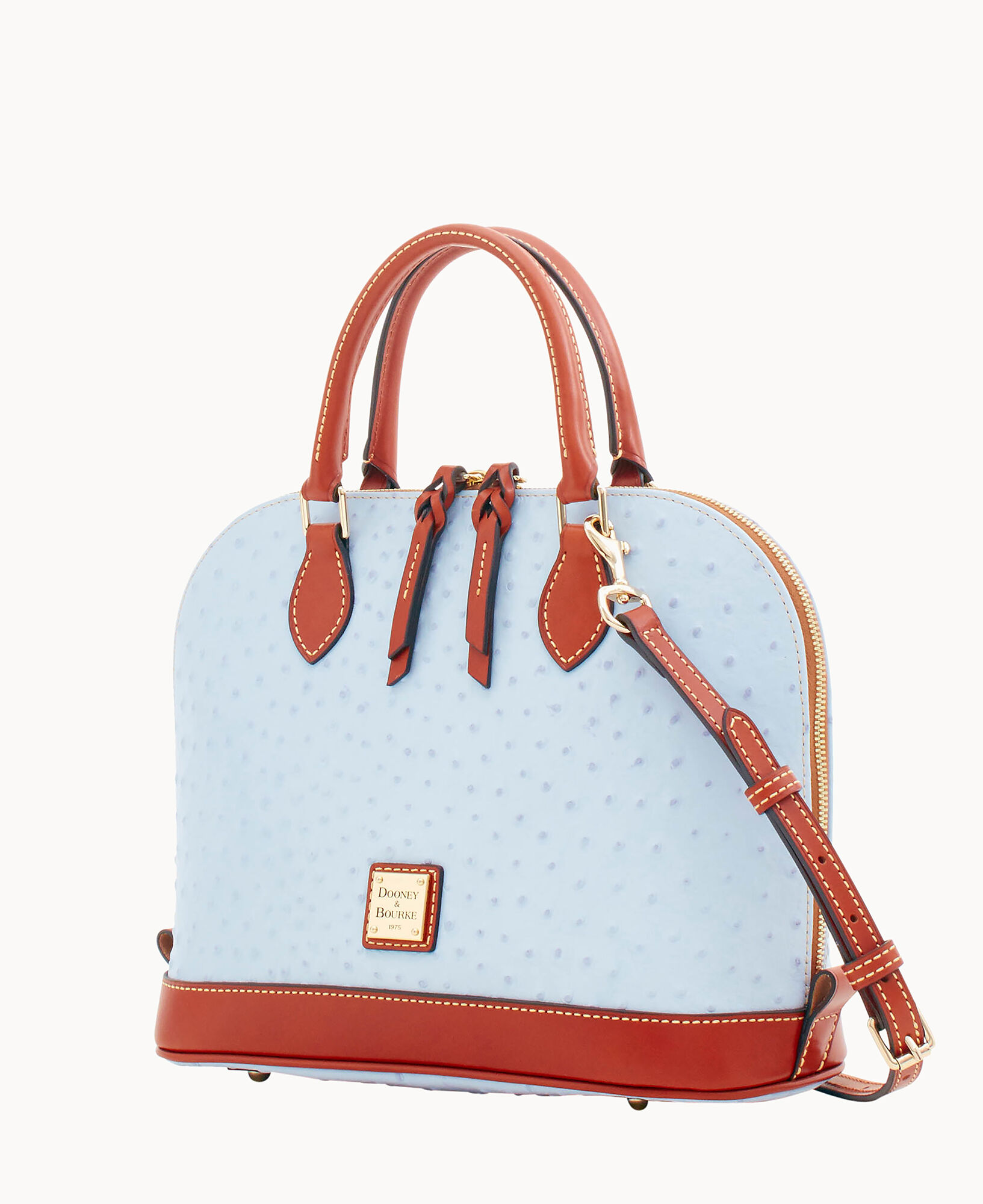 Dooney & bourke cheap ostrich zip zip satchel