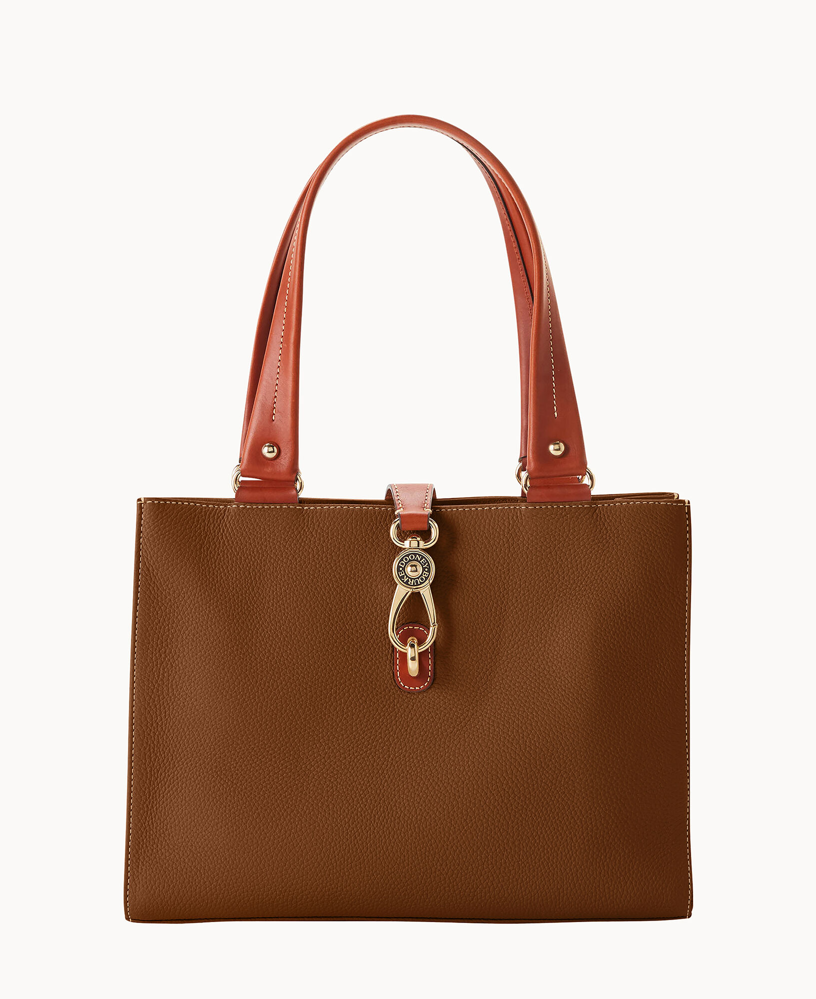 Dooney Bourke Pebble Grain Medium Logo Lock Tote