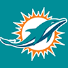 NFL Dolphins Suki Crossbody Med Wristlet