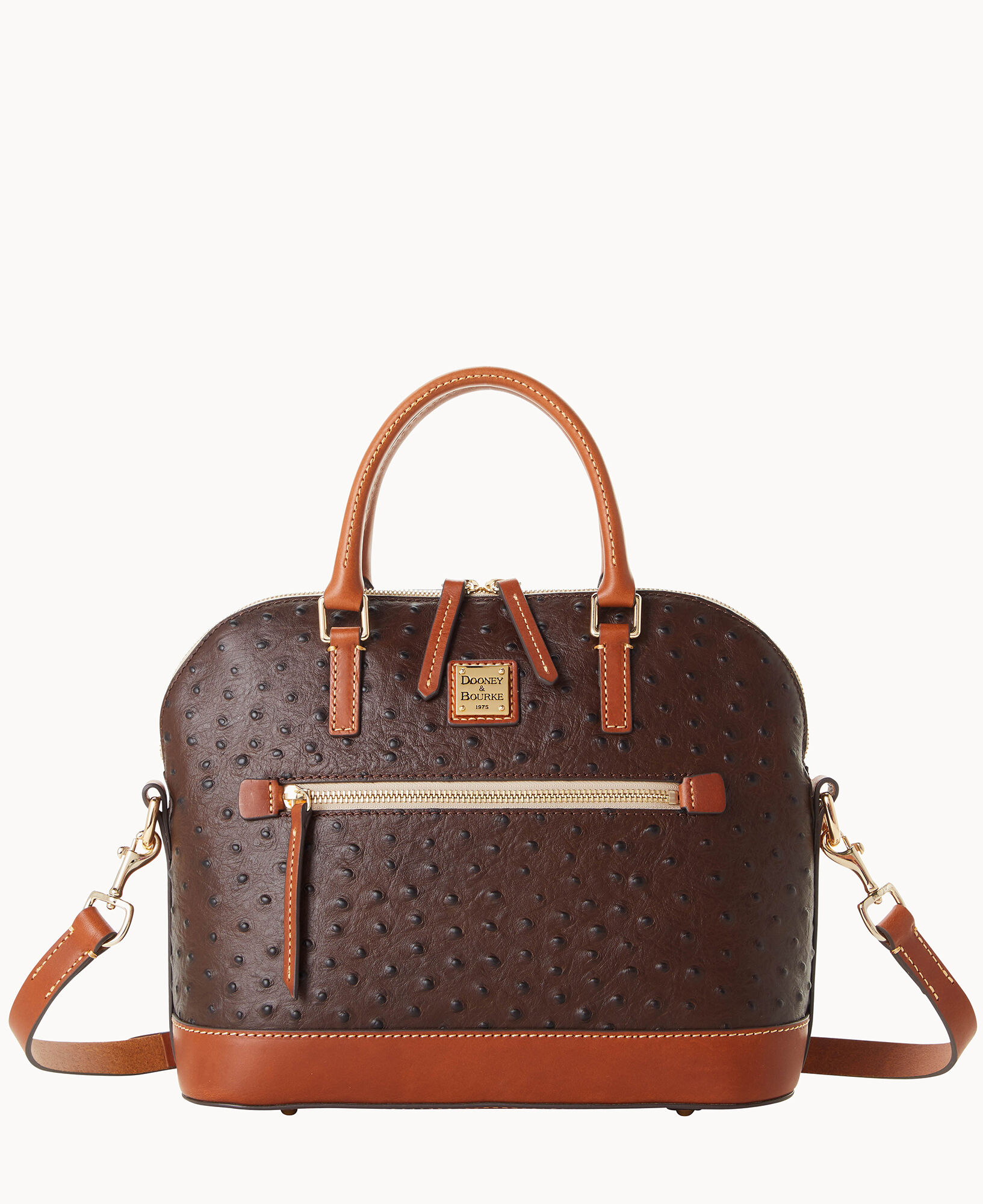 Dooney and bourke deals ostrich zip zip satchel