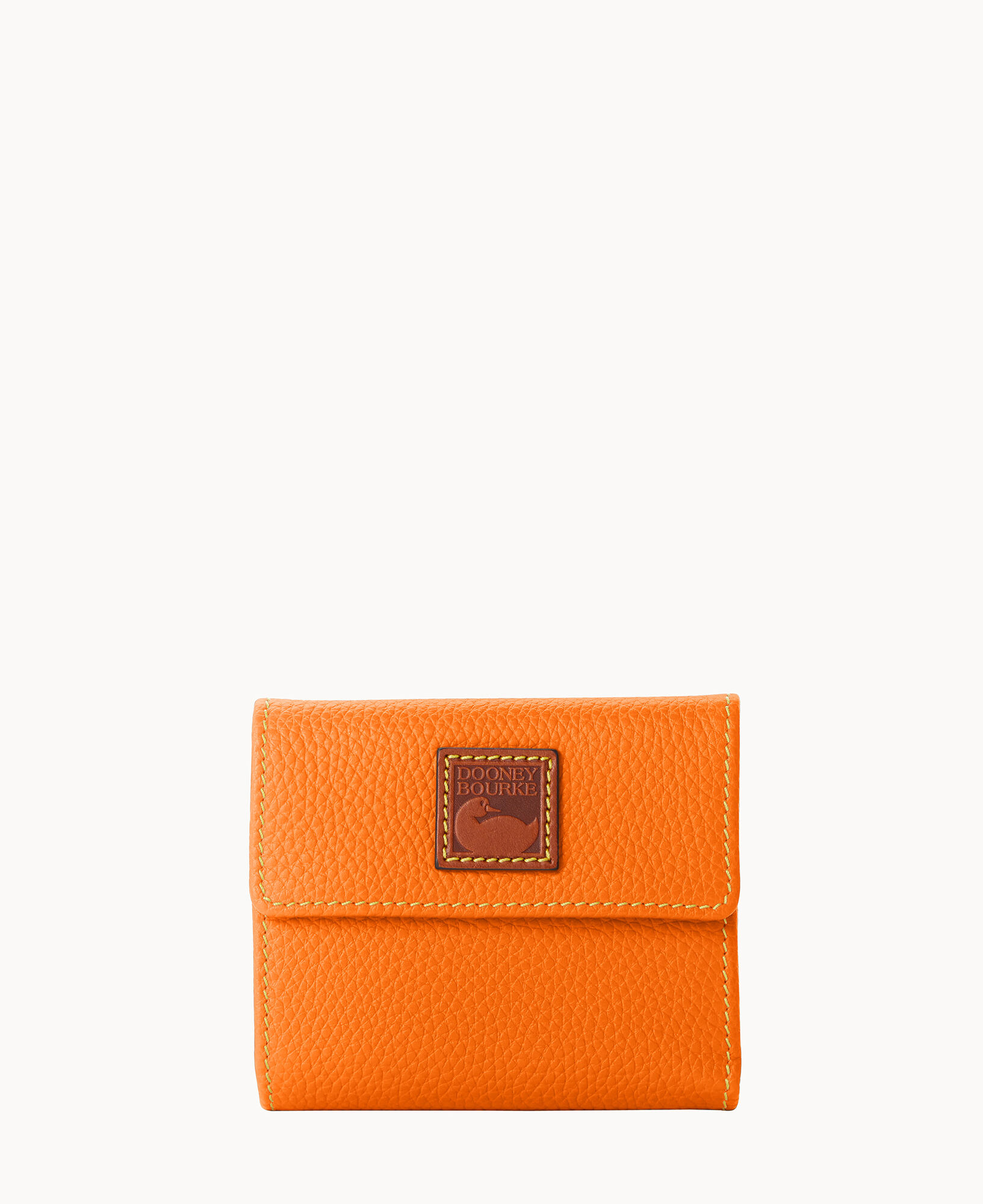 Dooney & Bourke Pebble Leather Small Flap Wallet ,Black