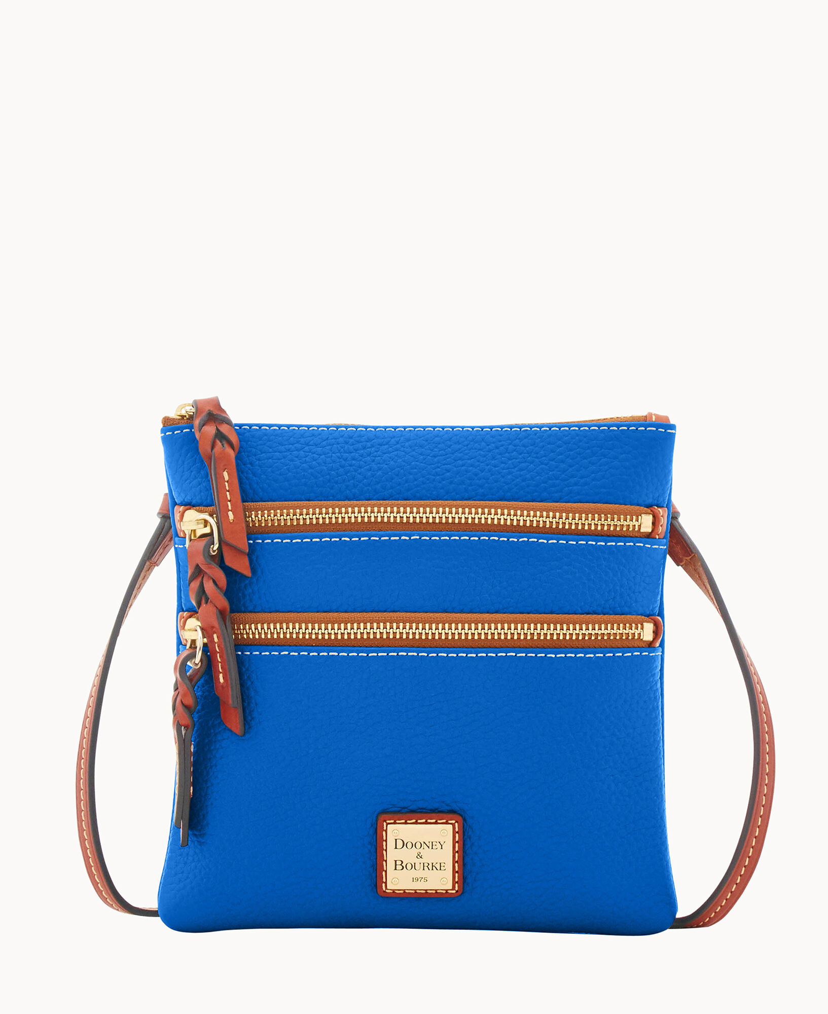 Dooney Bourke Pebble Grain North South Triple Zip