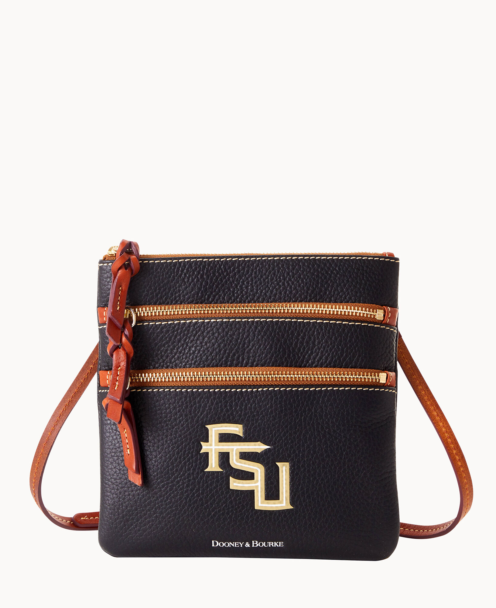 Dooney & Bourke Collegiate Clemson Triple Zip Crossbody Shoulder Bag