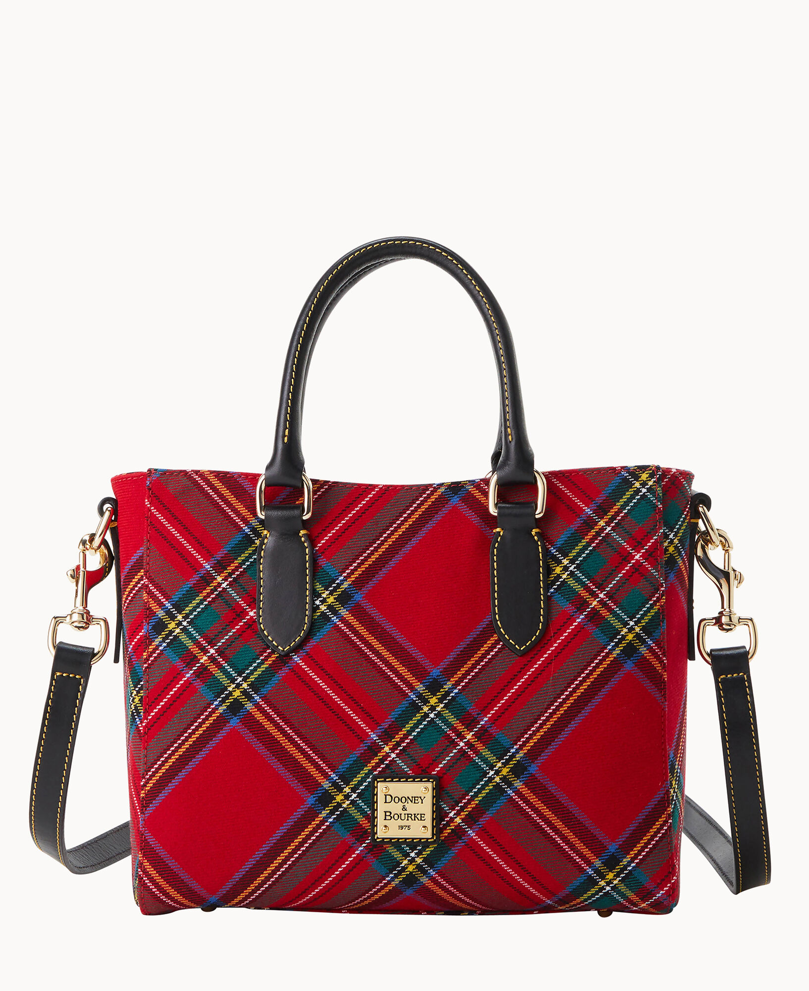 NEW Dooney&Bourke popular Red Tartan Drawstring Satchel/Crossbody/Shoulder Bag