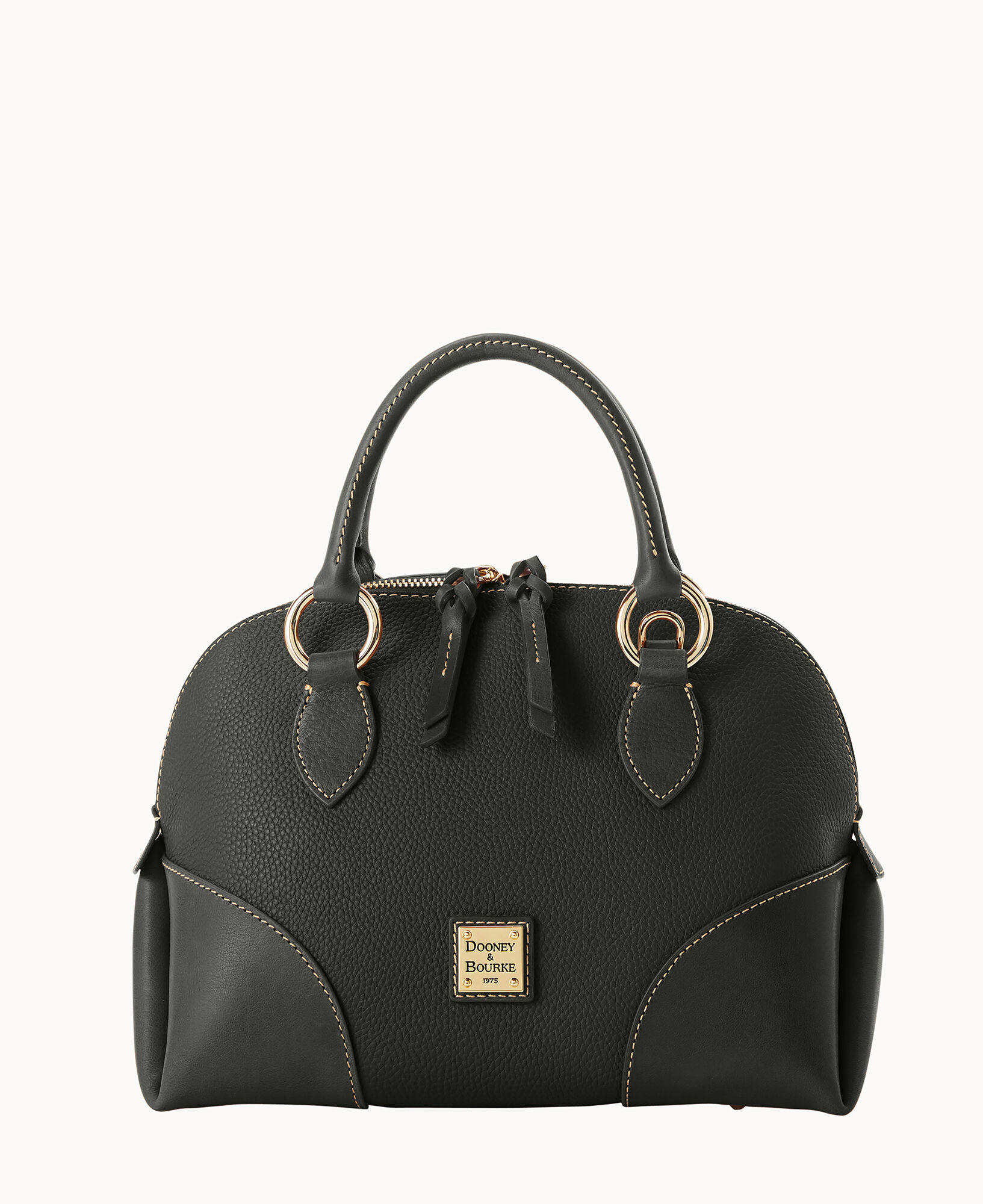 Dooney & Bourke Bristol Domed Satchel in Black outlet Pebble Leather