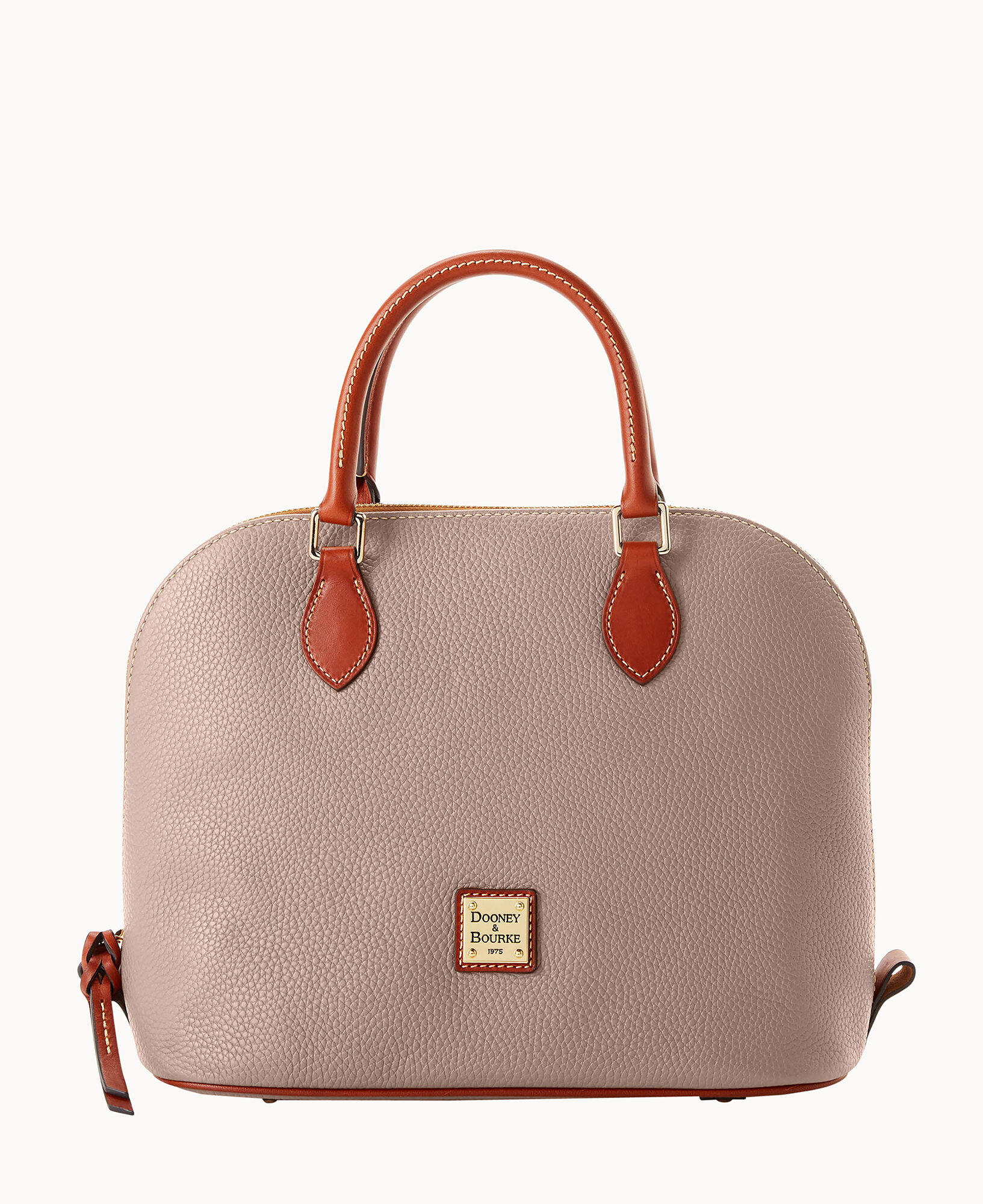 Pebble grain best sale double pocket satchel