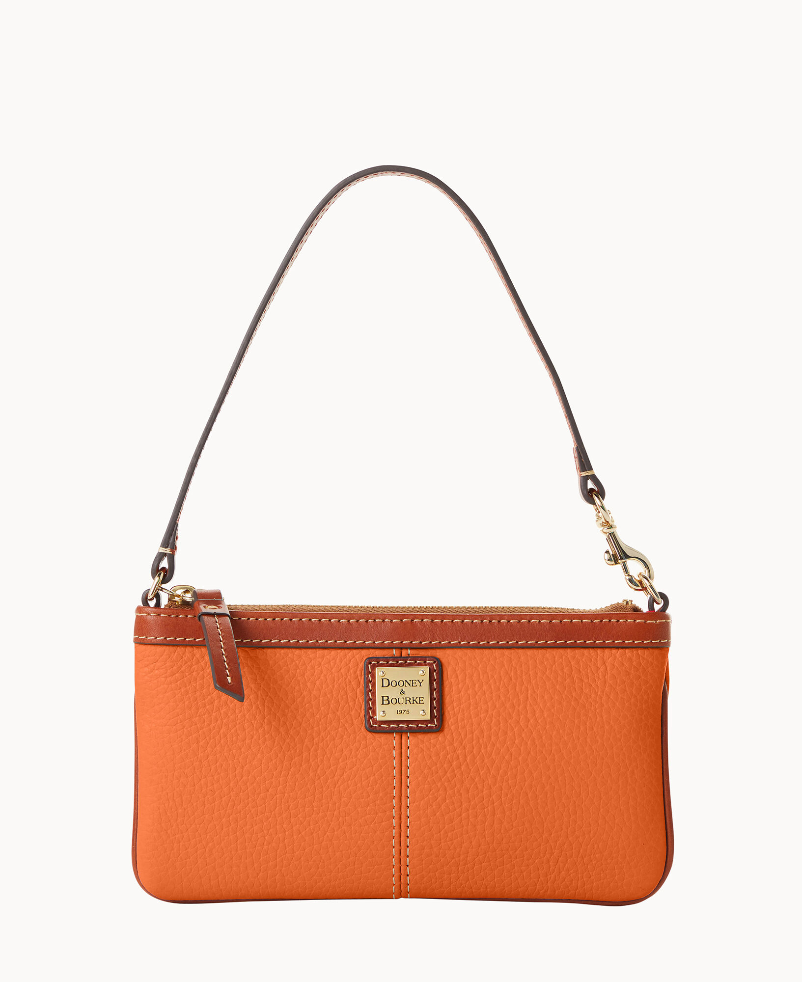 Dooney Bourke Accordian outlet Penble Clutch Persimmon