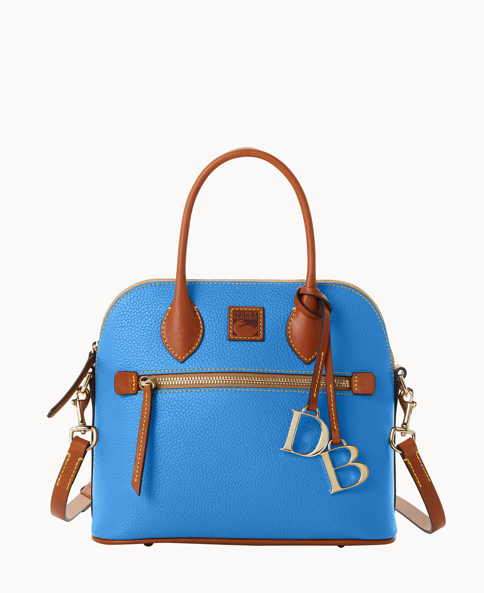 Pebble grain domed store satchel