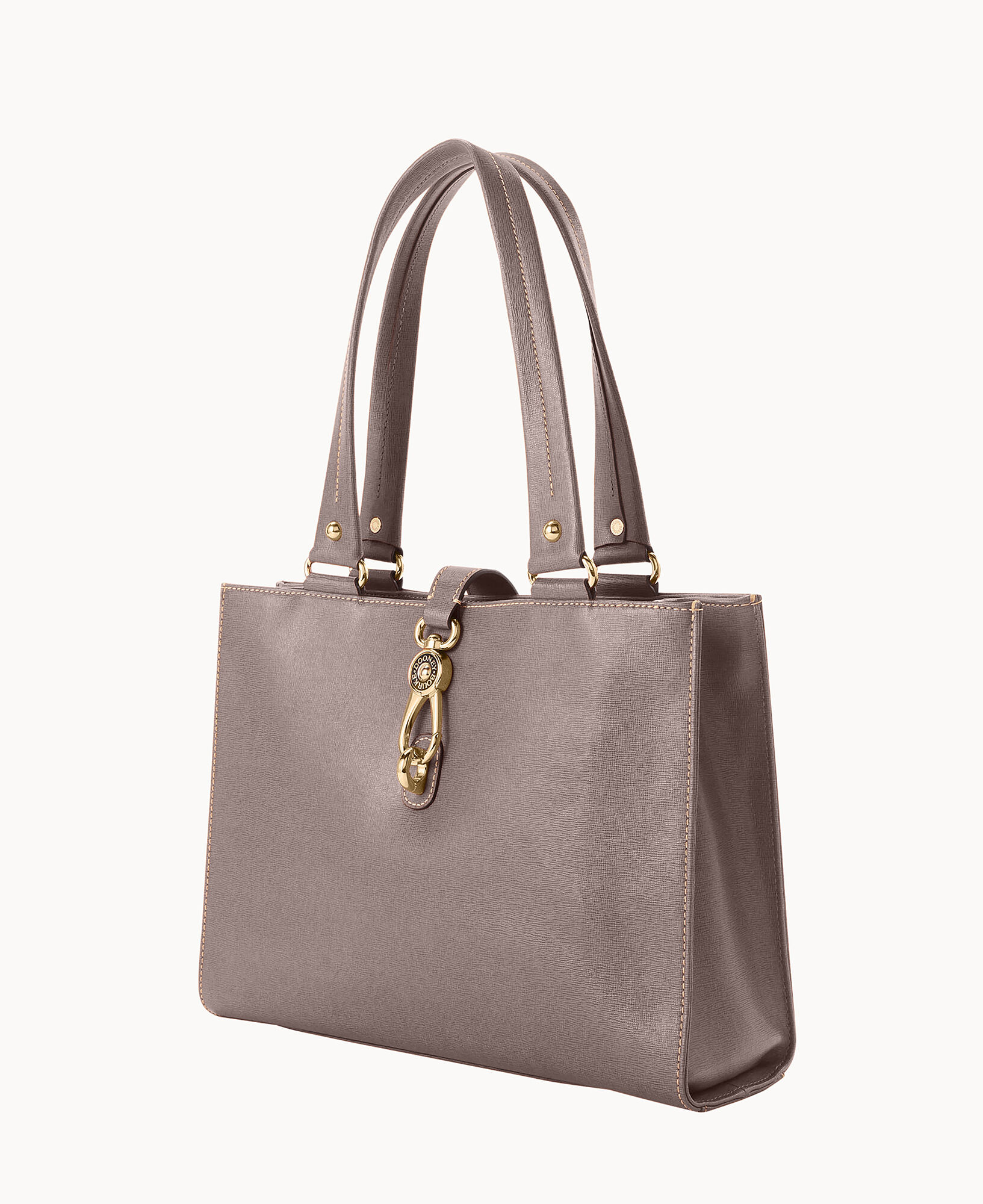 Dooney & Bourke Saffiano Medium Logo Lock Tote - Yahoo Shopping