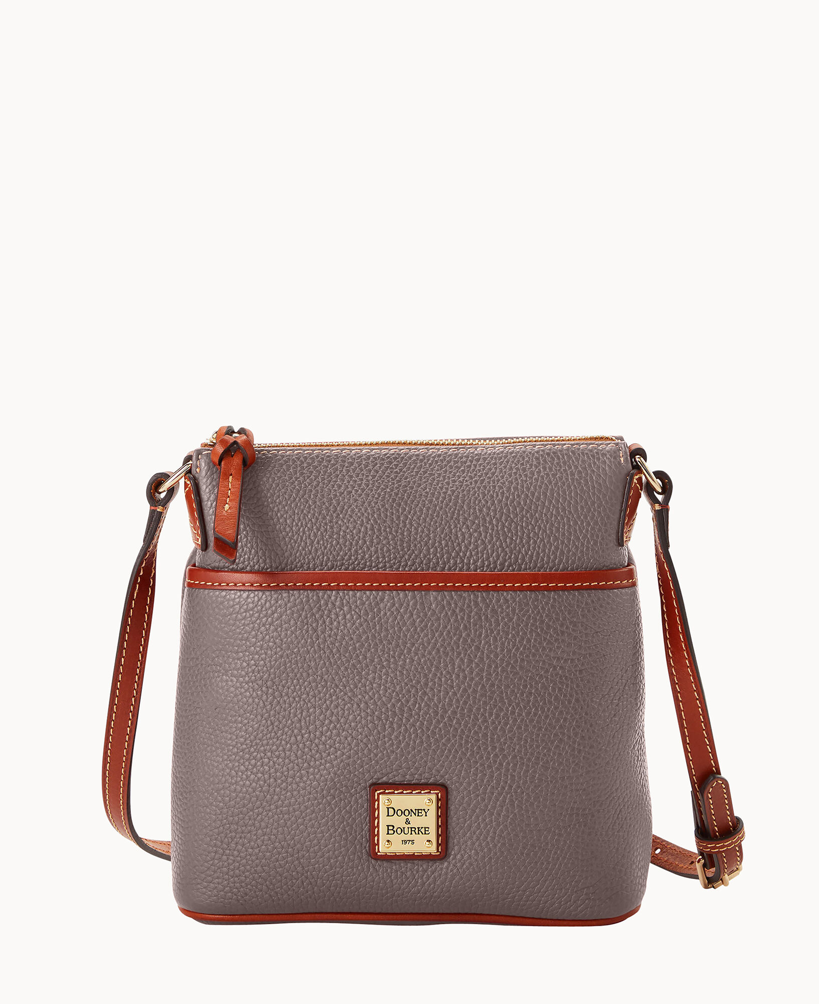 Dooney & Bourke Flap Top Pebbled Leather shops Shoulder Bag. Brown.