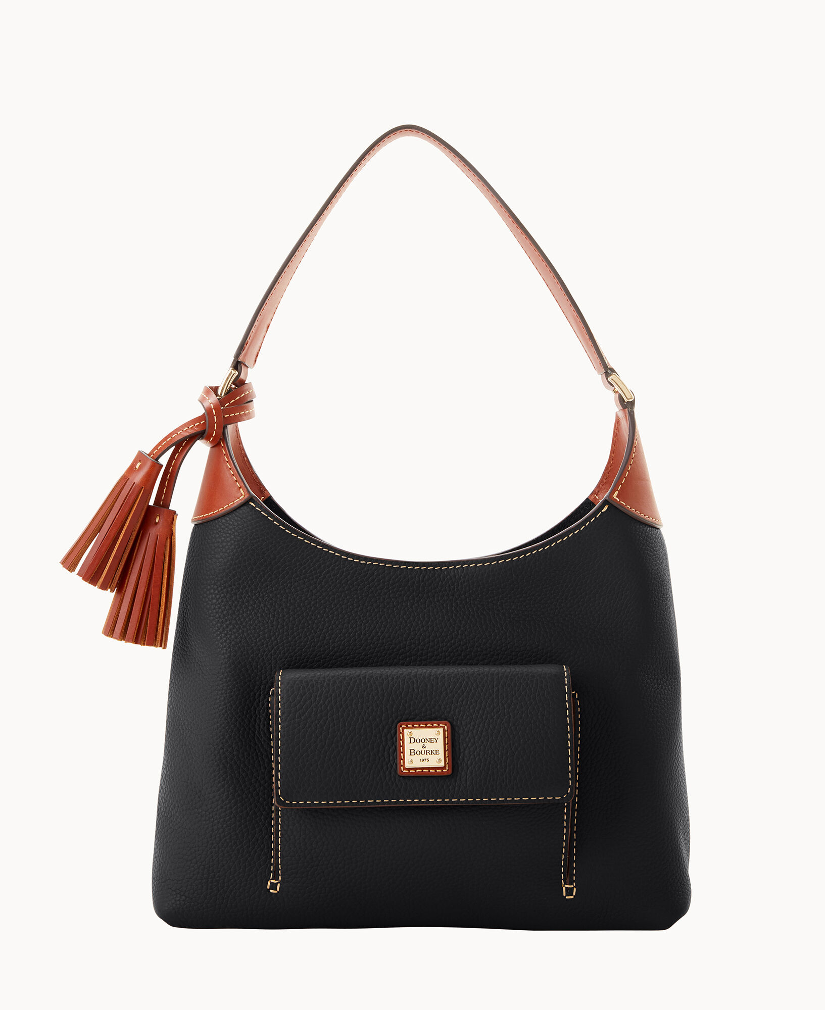 DOONEY & BOURKE PAIGE BLACK PEBBLE LEATHER SAC deals HOBO BAG