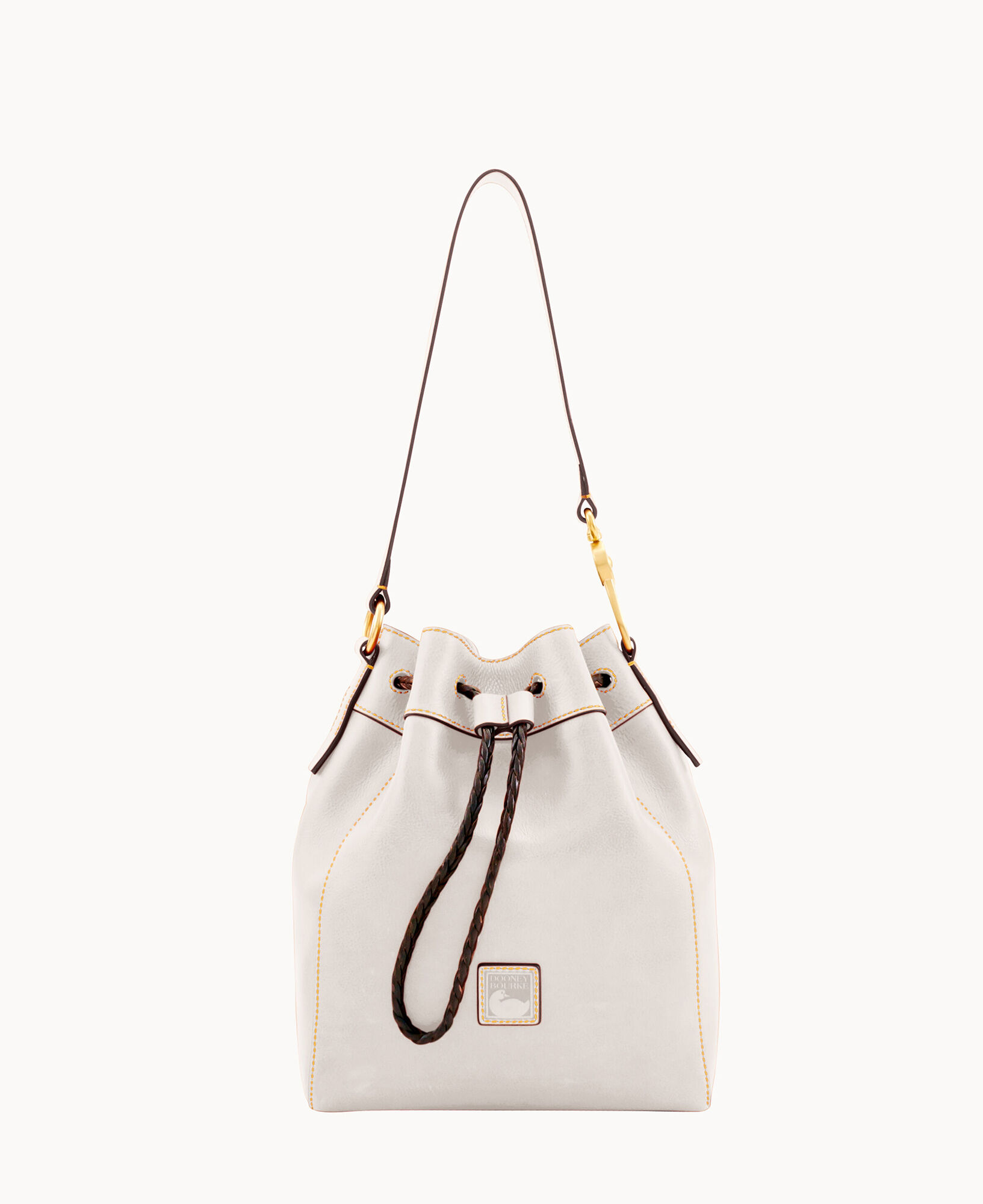 Dooney & Bourke Florentine Leather Small Drawstring Bag Pale