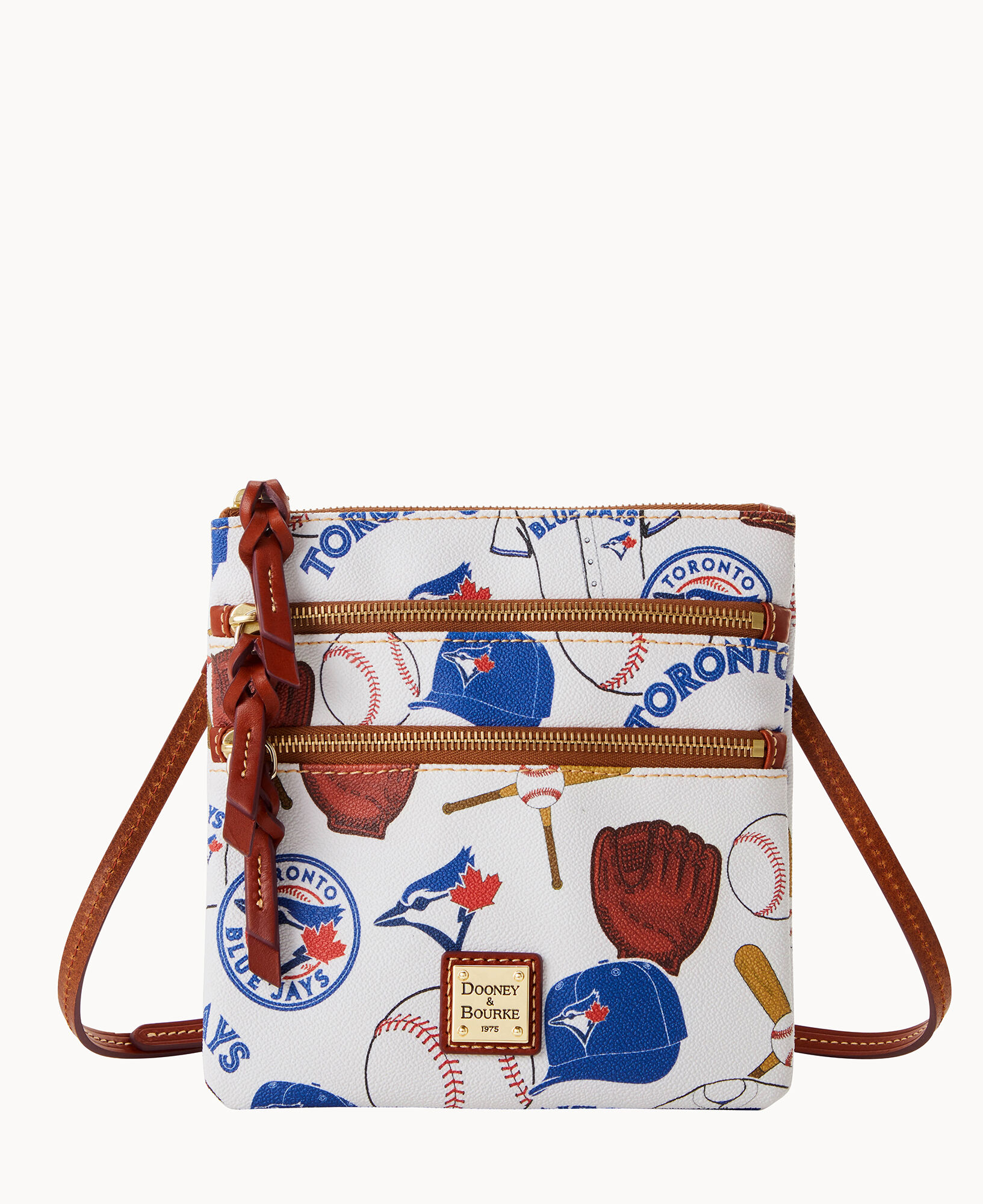 Dooney & Bourke, Bags, Dooney Bourke Mlb Chicago Cubs N S Triple Zip Crossbody  Shoulder Bag Cubs